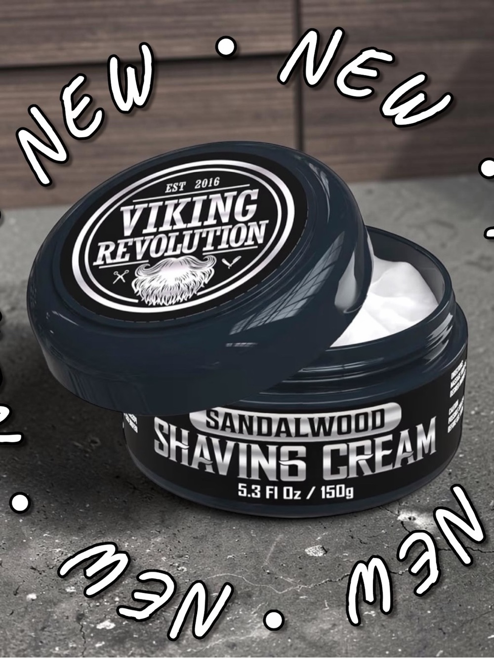 🪒🌲  Viking Revolution Luxury Shaving Cream – Sandalwood Scent (5.3 oz)